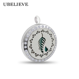 
                
                    Load image into Gallery viewer, Ubelieve Essential Oil Diffuser Necklace - Leaf
                
            