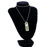 Rectangular Stainless Steel Essential Oil Diffuser Necklace