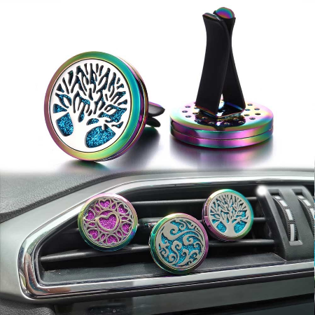 
                
                    Load image into Gallery viewer, Holographic Metal Car Diffuser (4-Styles)
                
            